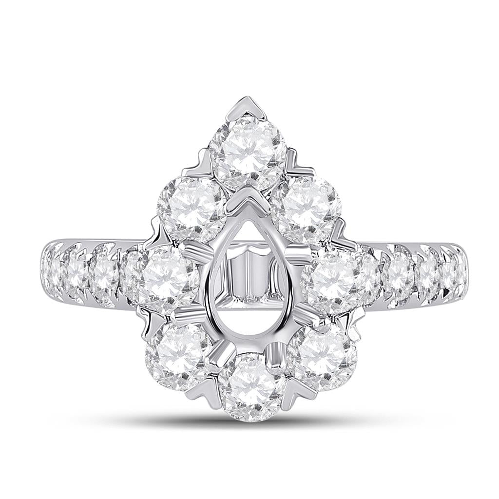 2 CT-Diamond SM 1CT-CPEAR BRIDAL RING