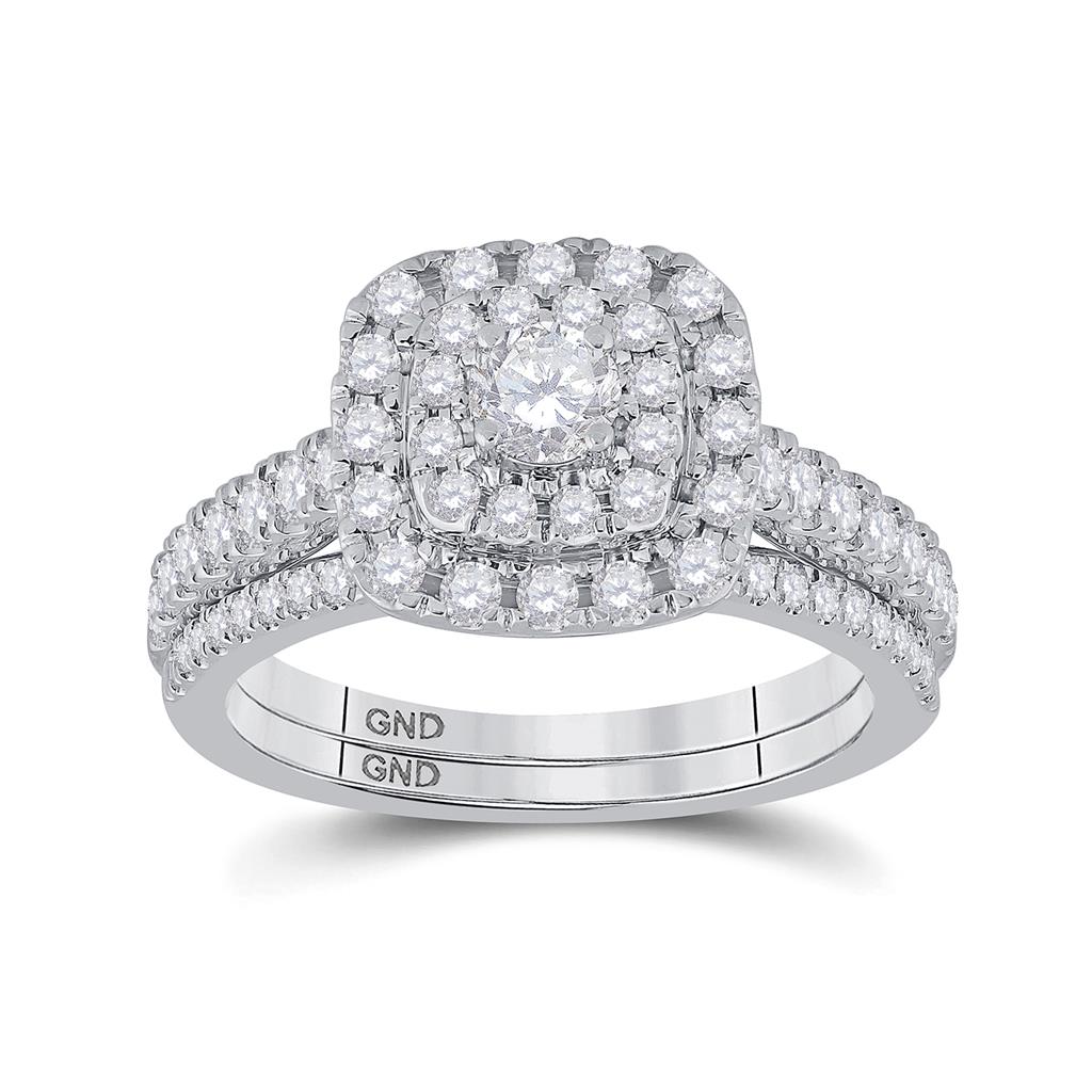 1CT-Diamond 1/5CT-CRD BLISS  BRIDAL SETS DOUBLE HALO C