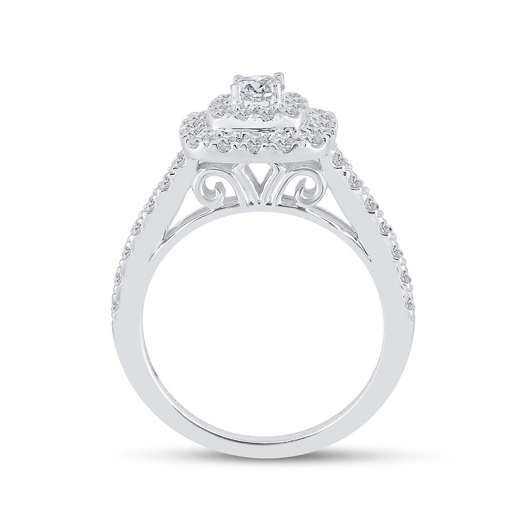 1CT-Diamond 1/5CT-CRD BLISS  BRIDAL SETS DOUBLE HALO C