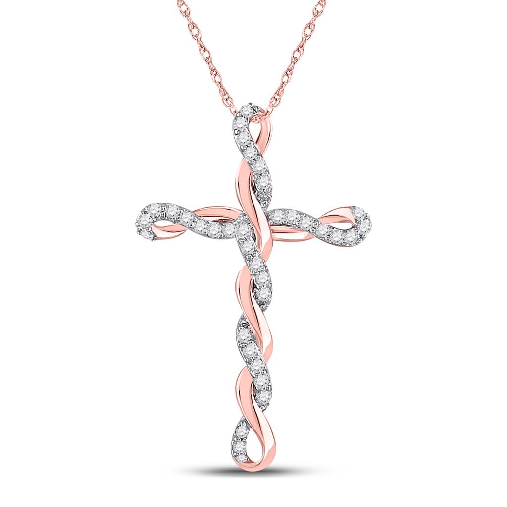 1/4CTW-Diamond CROSS PENDANT