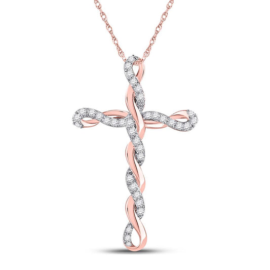 1/4CTW-Diamond CROSS PENDANT