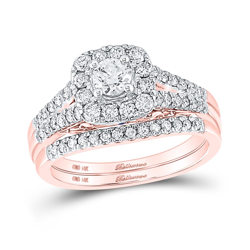 1CT-Diamond 1/3CT-CRD BELLISIMO BRIDAL SET CERTIFIED