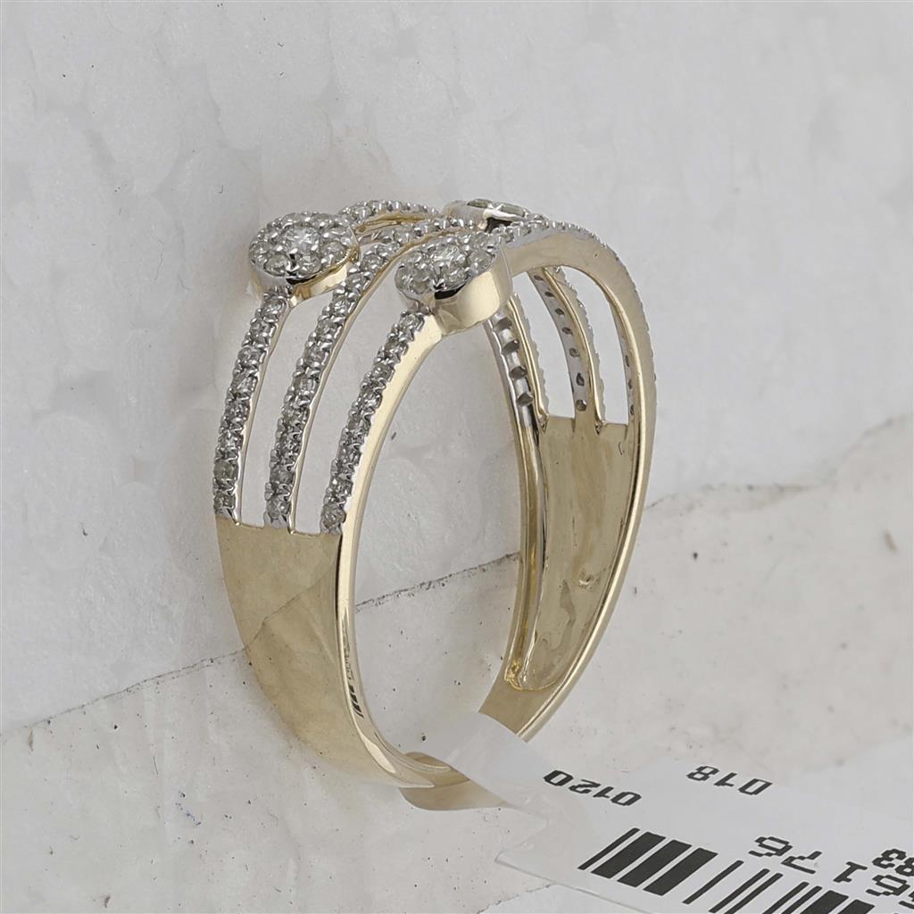 10k Yellow Gold Round Diamond Band Ring 1/3 Cttw