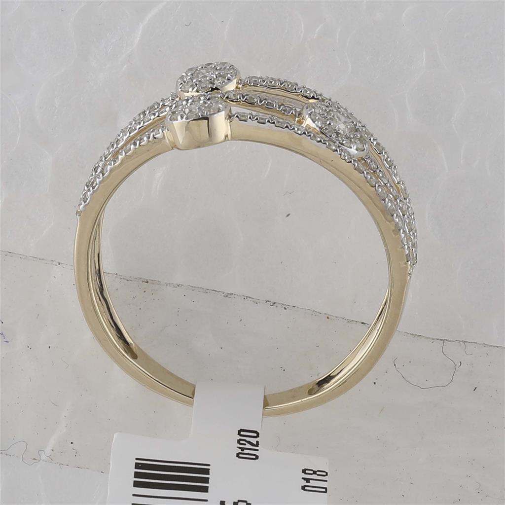 10k Yellow Gold Round Diamond Band Ring 1/3 Cttw