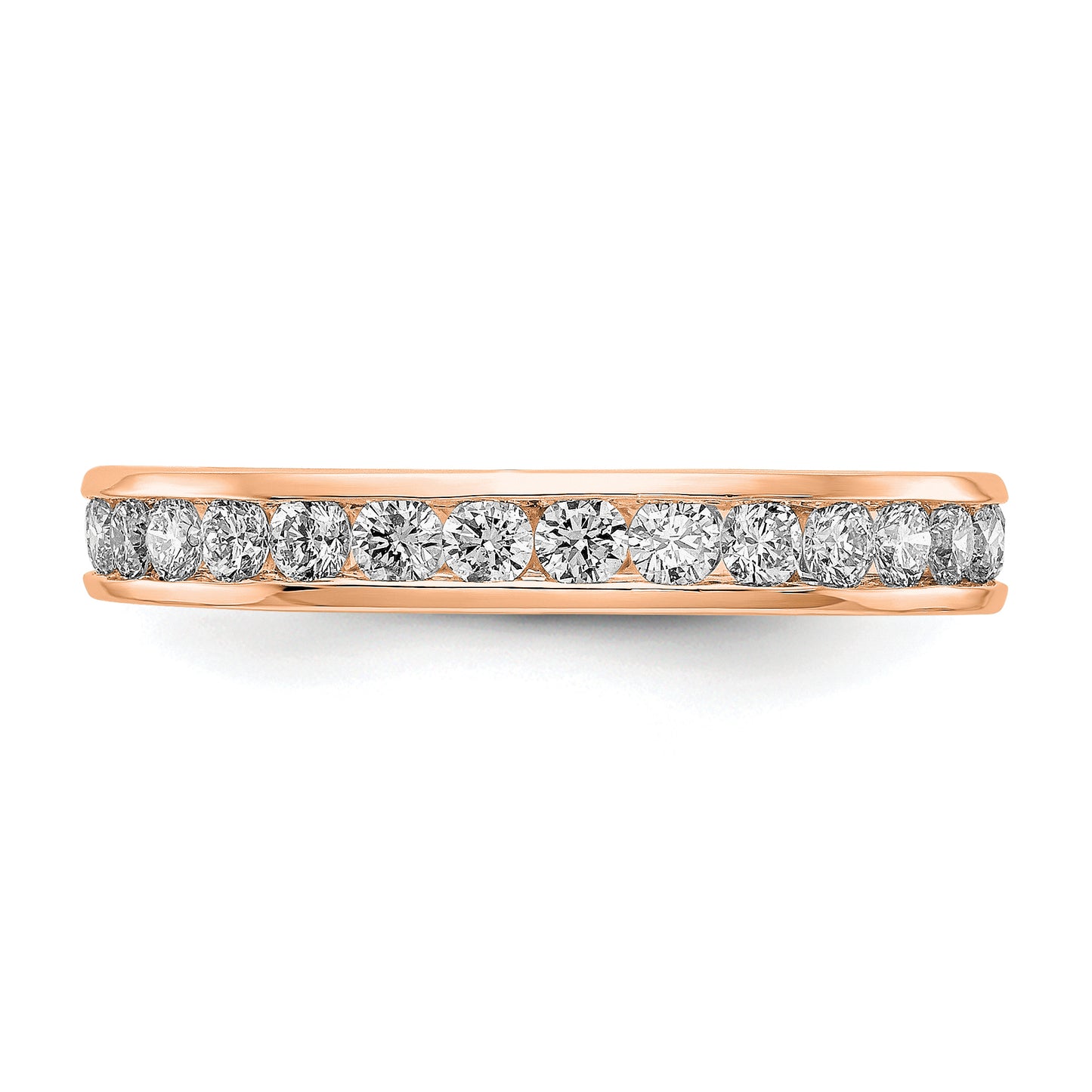 1Ct. Natural Diamond Womens Eternity Wedding Band Ring in 14k Rose Gold