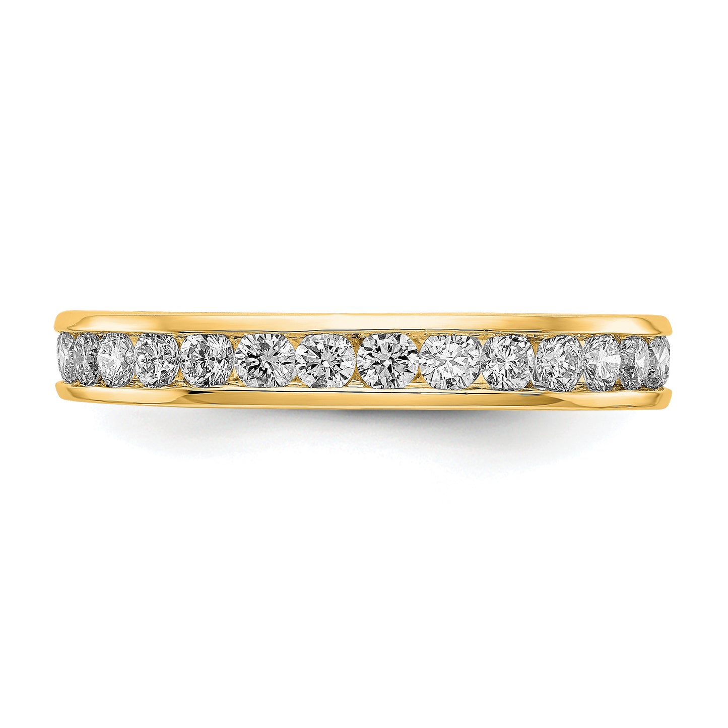 1Ct. Natural Diamond Womens Eternity Wedding Band Ring in 14k Yellow Gold