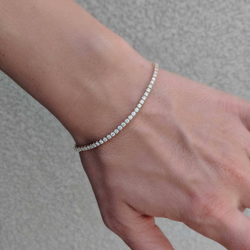 2ct diamond tennis bracelet deals 14k white gold