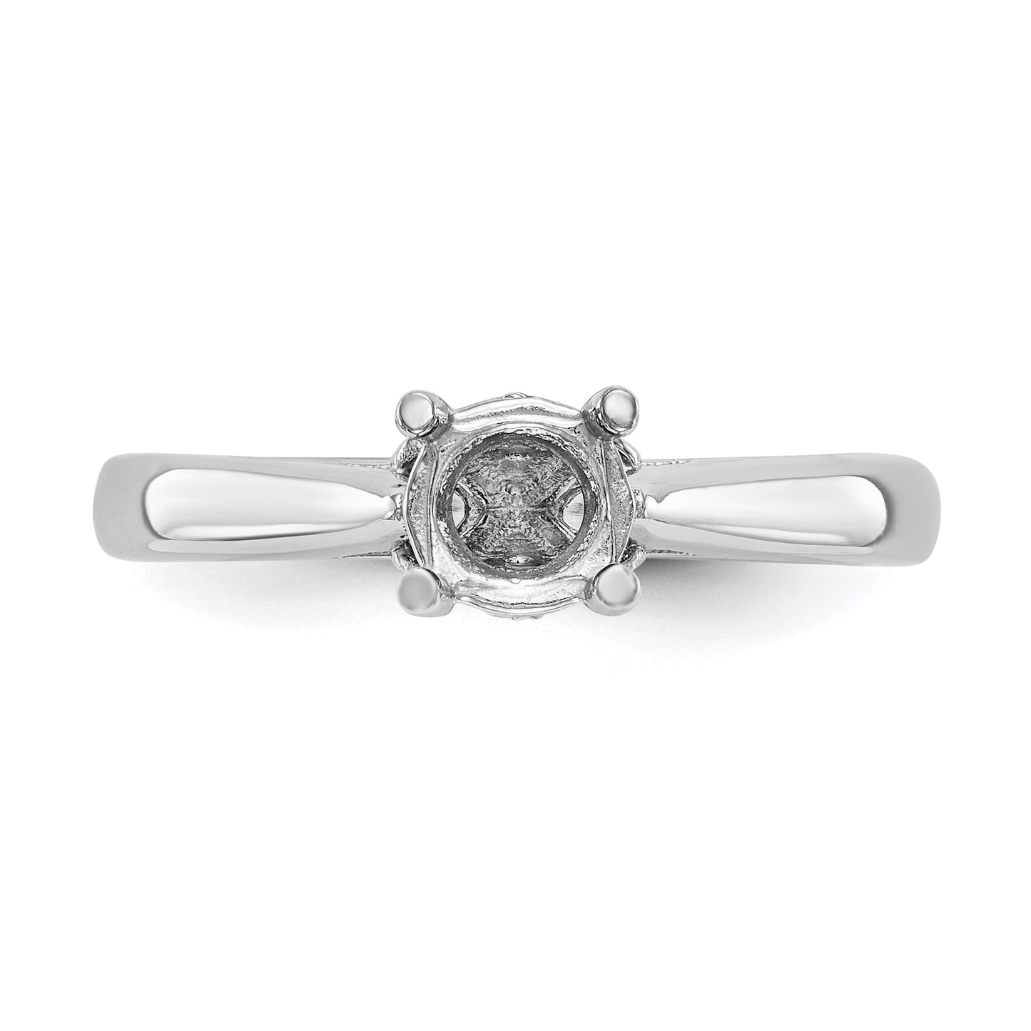 14K White Gold Simulated Simulated Diamond Engagement Ring