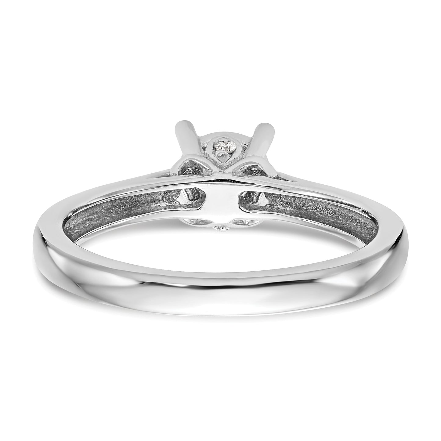 14K White Gold Simulated Simulated Diamond Engagement Ring