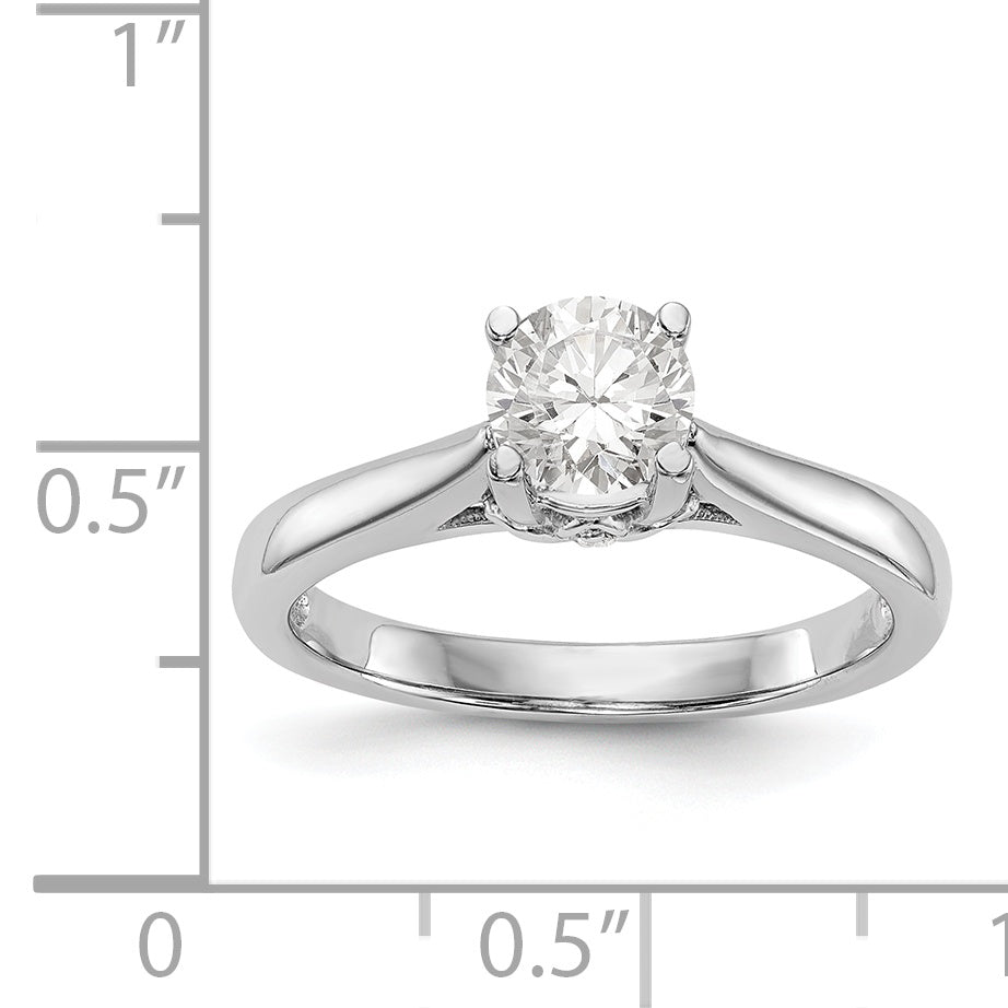 14K White Gold Simulated Simulated Diamond Engagement Ring