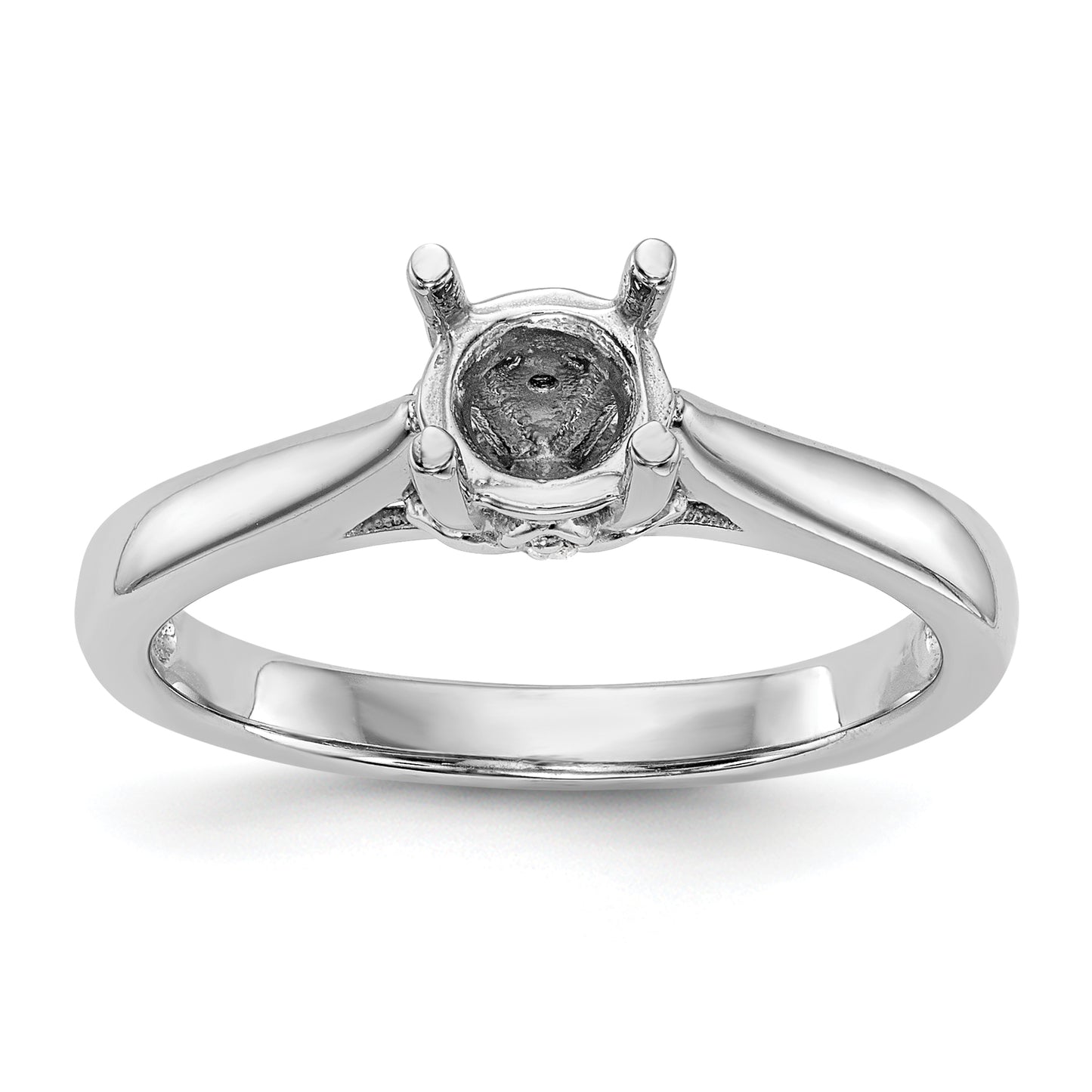 14K White Gold Simulated Simulated Diamond Engagement Ring