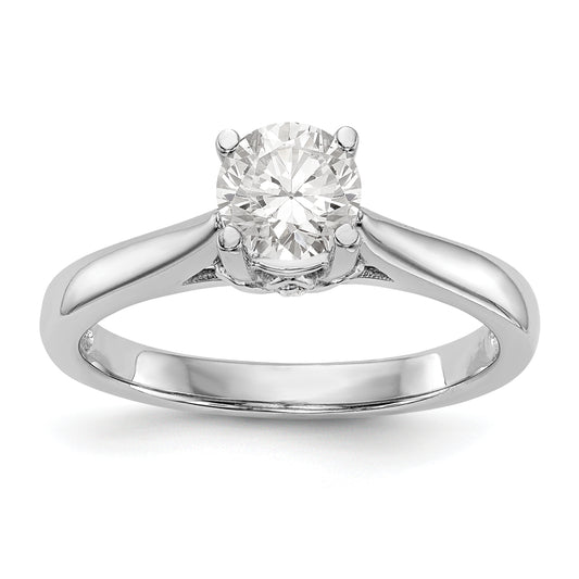 14K White Gold Simulated Simulated Diamond Engagement Ring