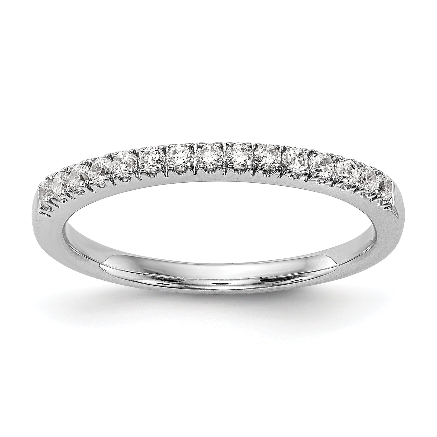 14k White Gold Diamond Wedding Band