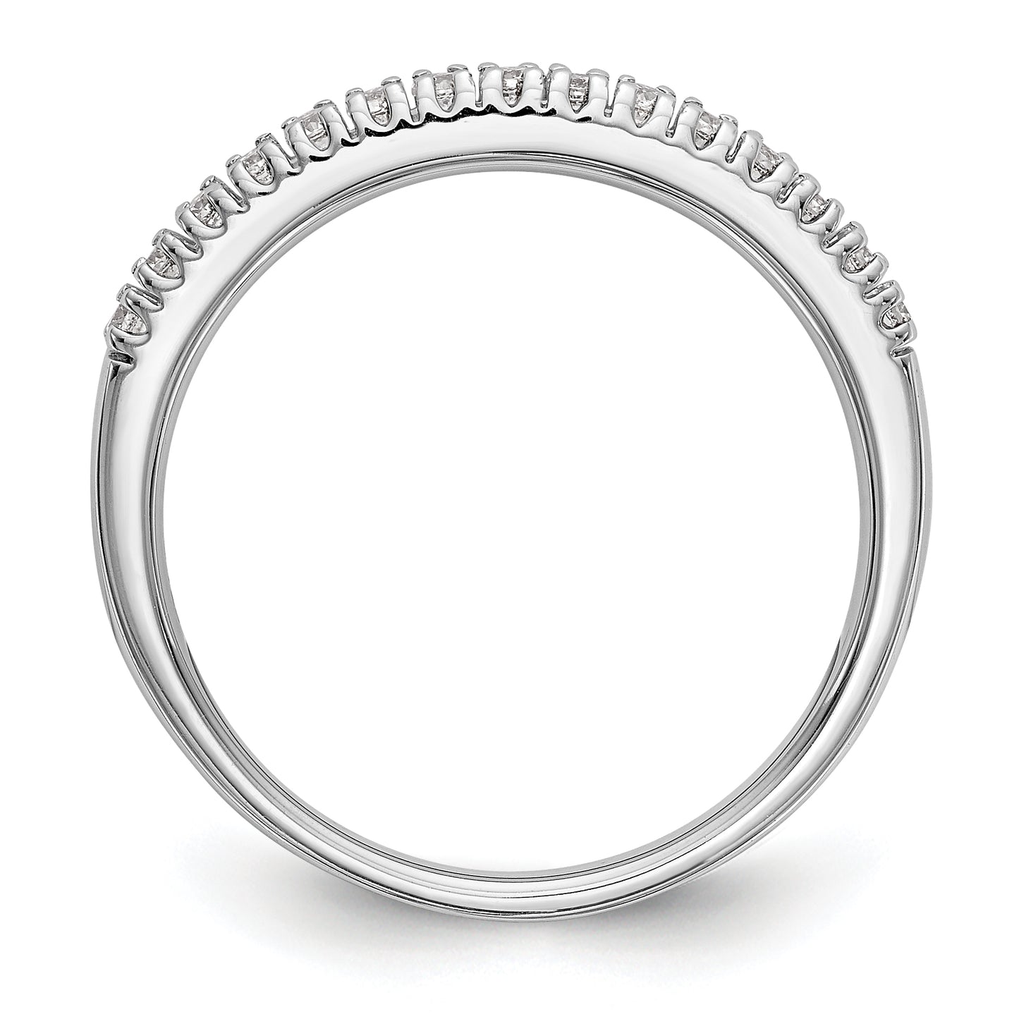 14k White Gold Diamond Wedding Band