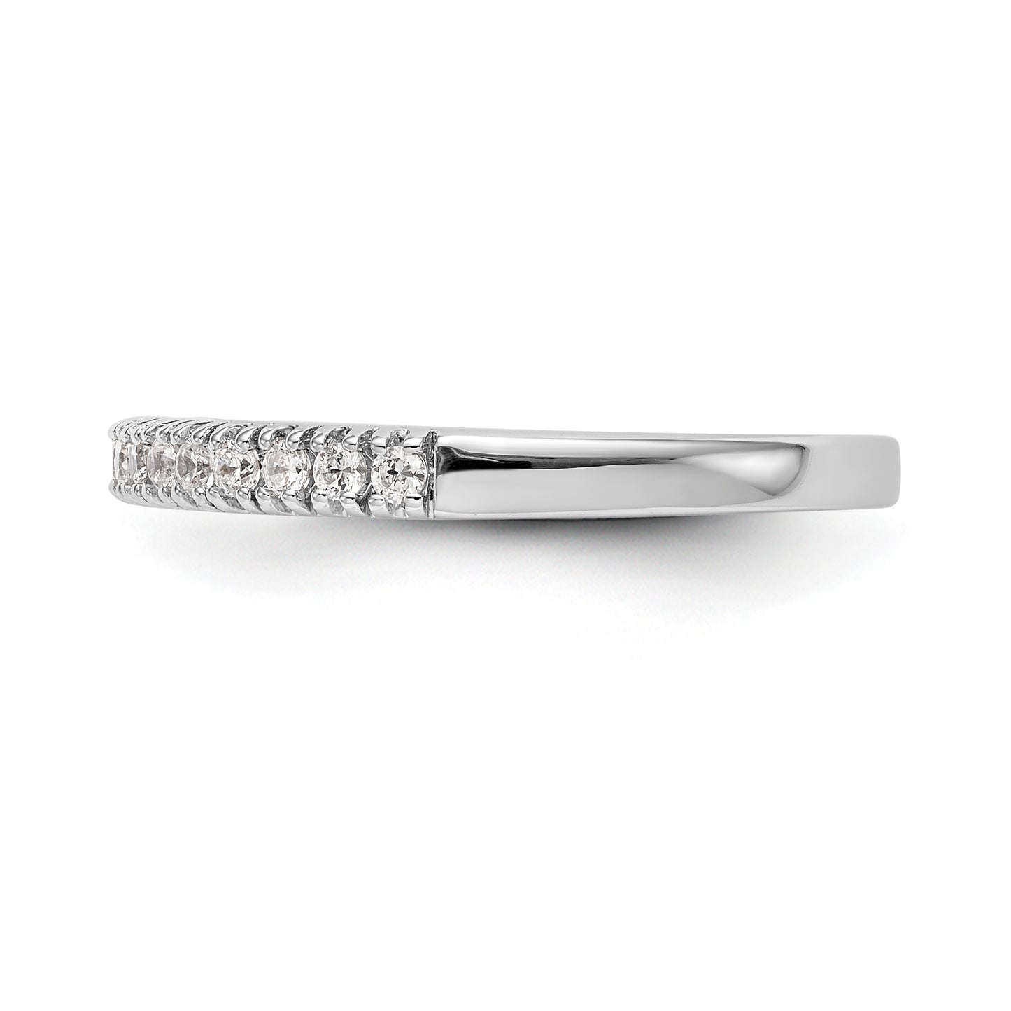 14k White Gold Diamond Wedding Band