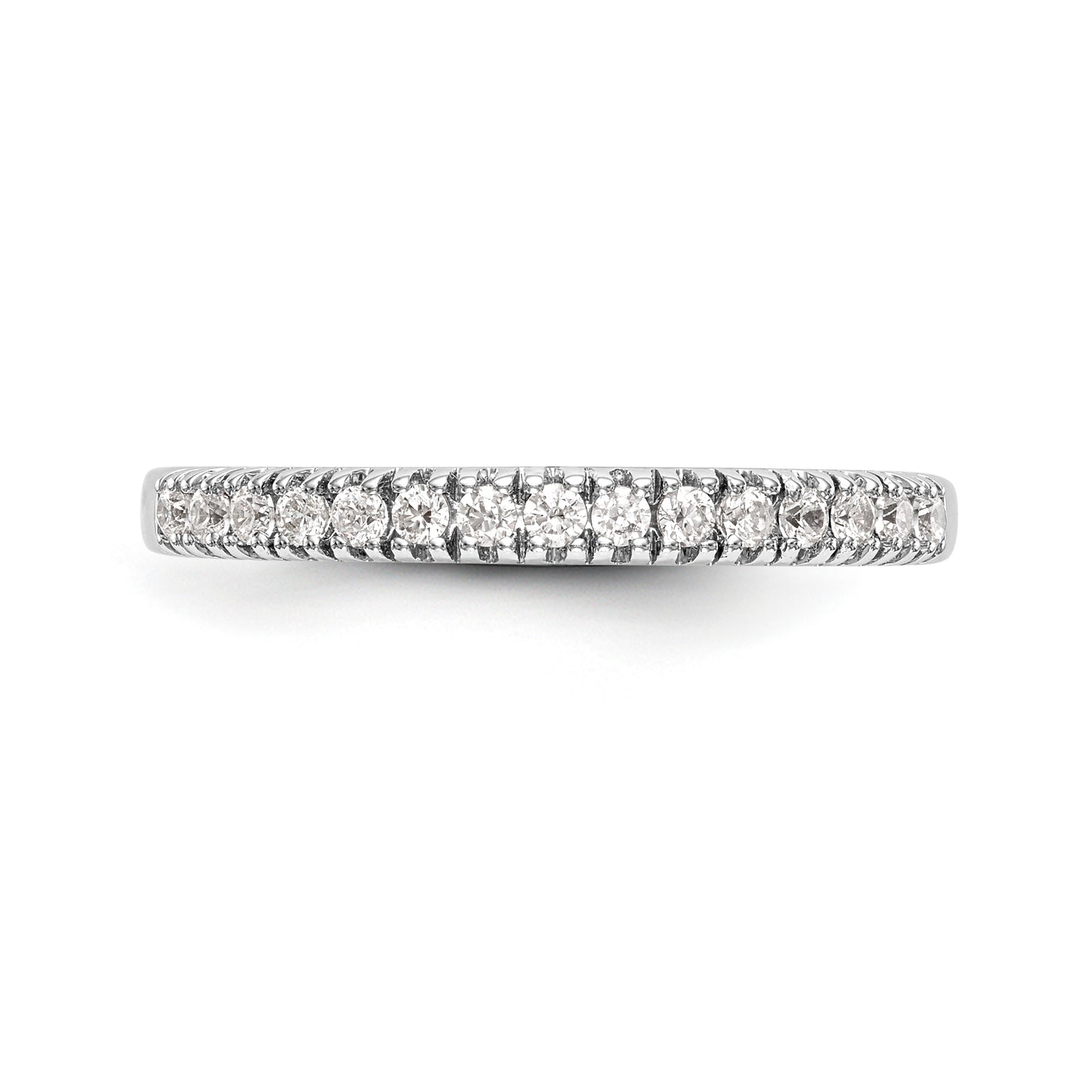 14k White Gold Diamond Wedding Band