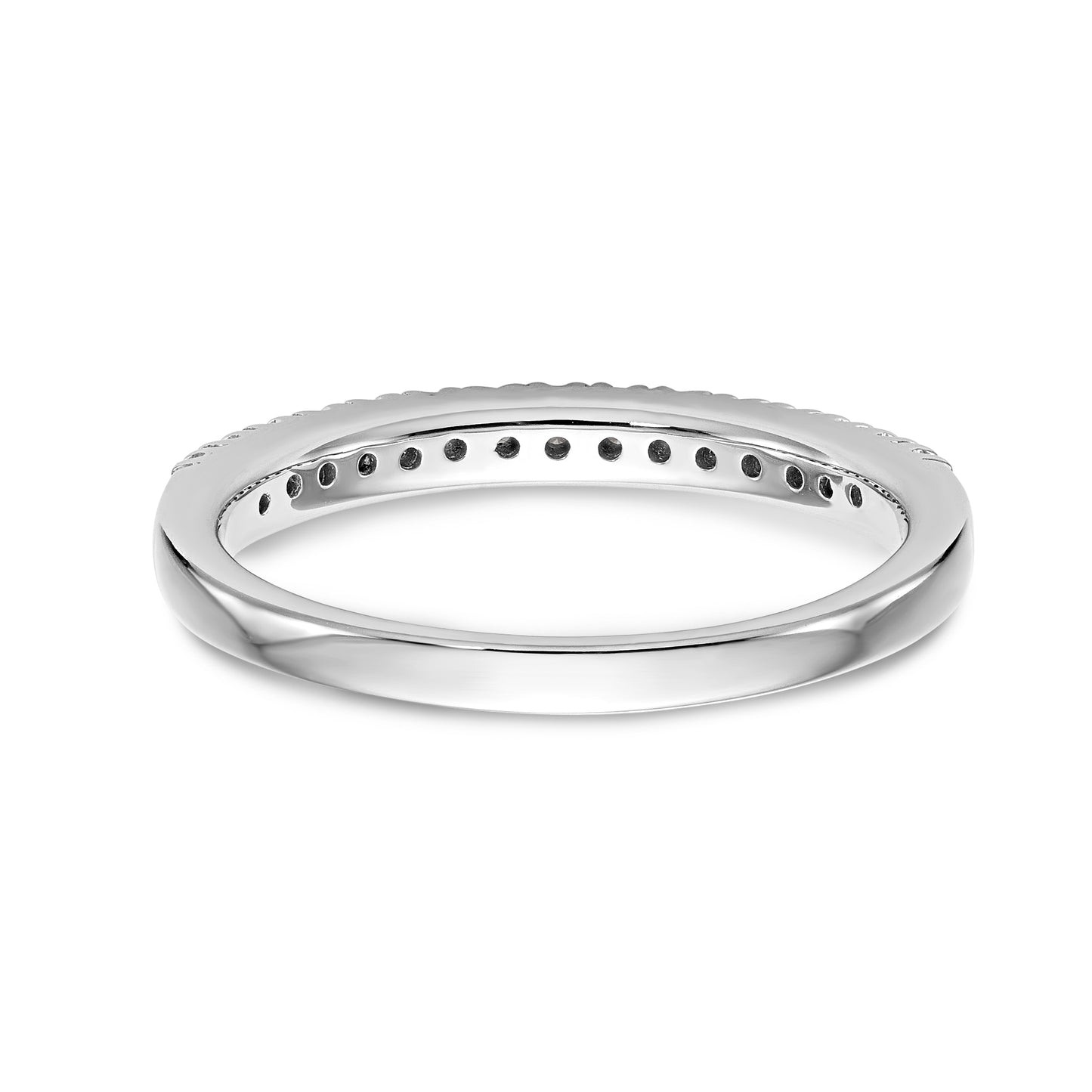 14k White Gold Diamond Wedding Band