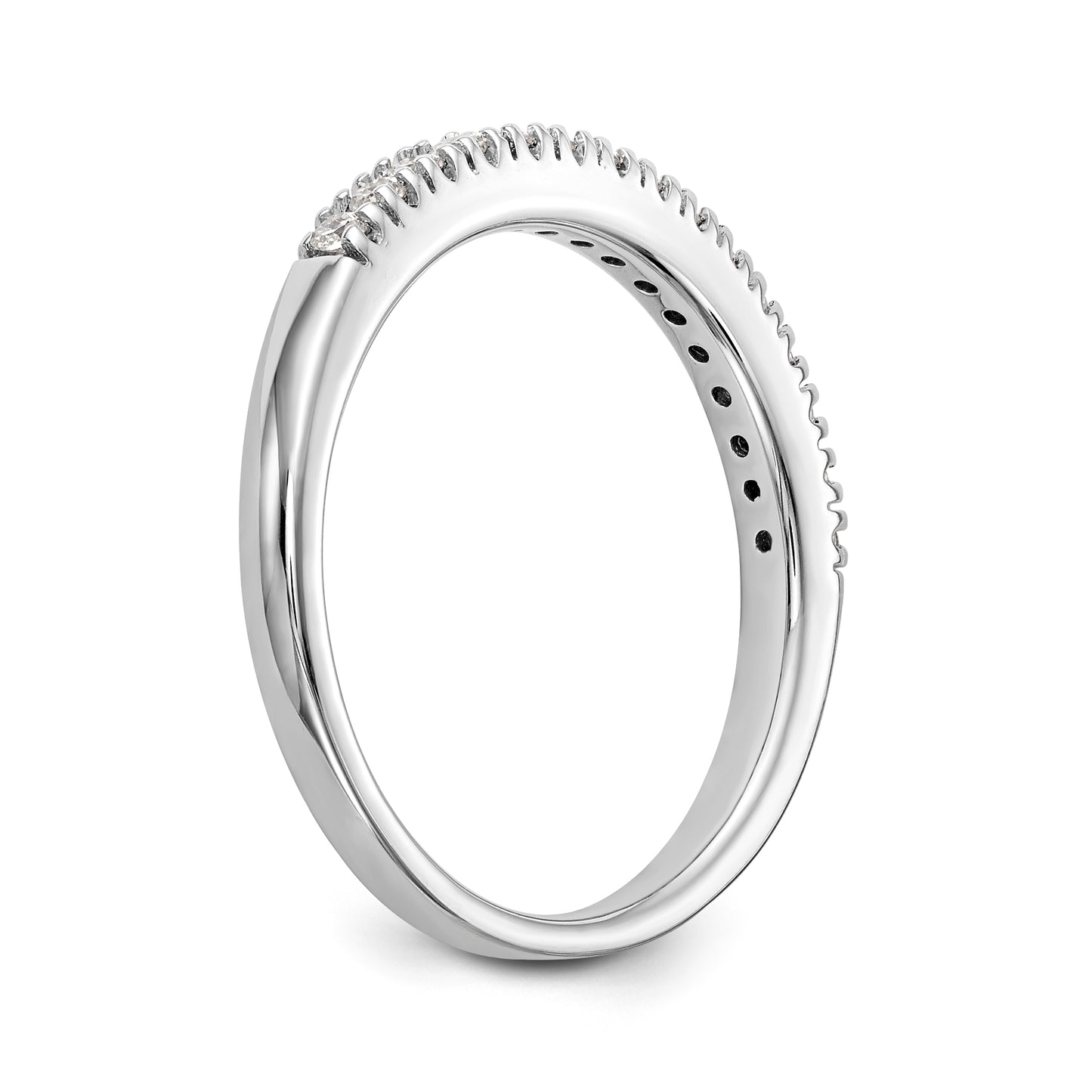 14k White Gold Diamond Wedding Band