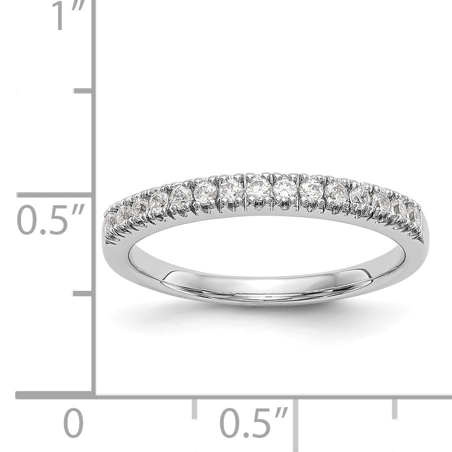 14k White Gold Diamond Wedding Band