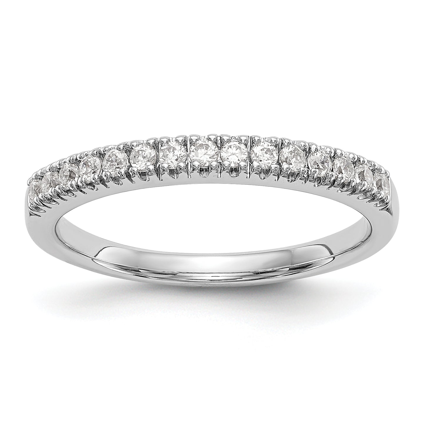 14k White Gold Diamond Wedding Band