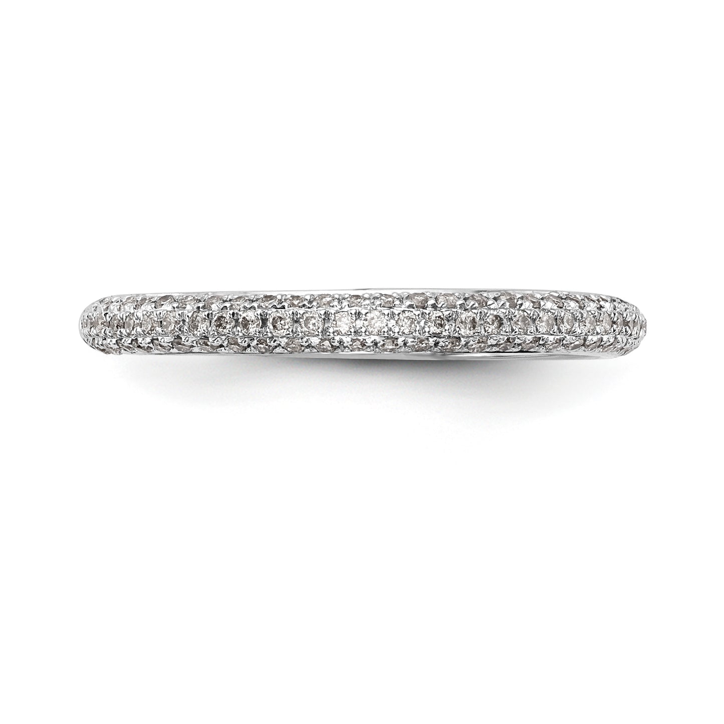 14k White Gold Diamond Wedding Band