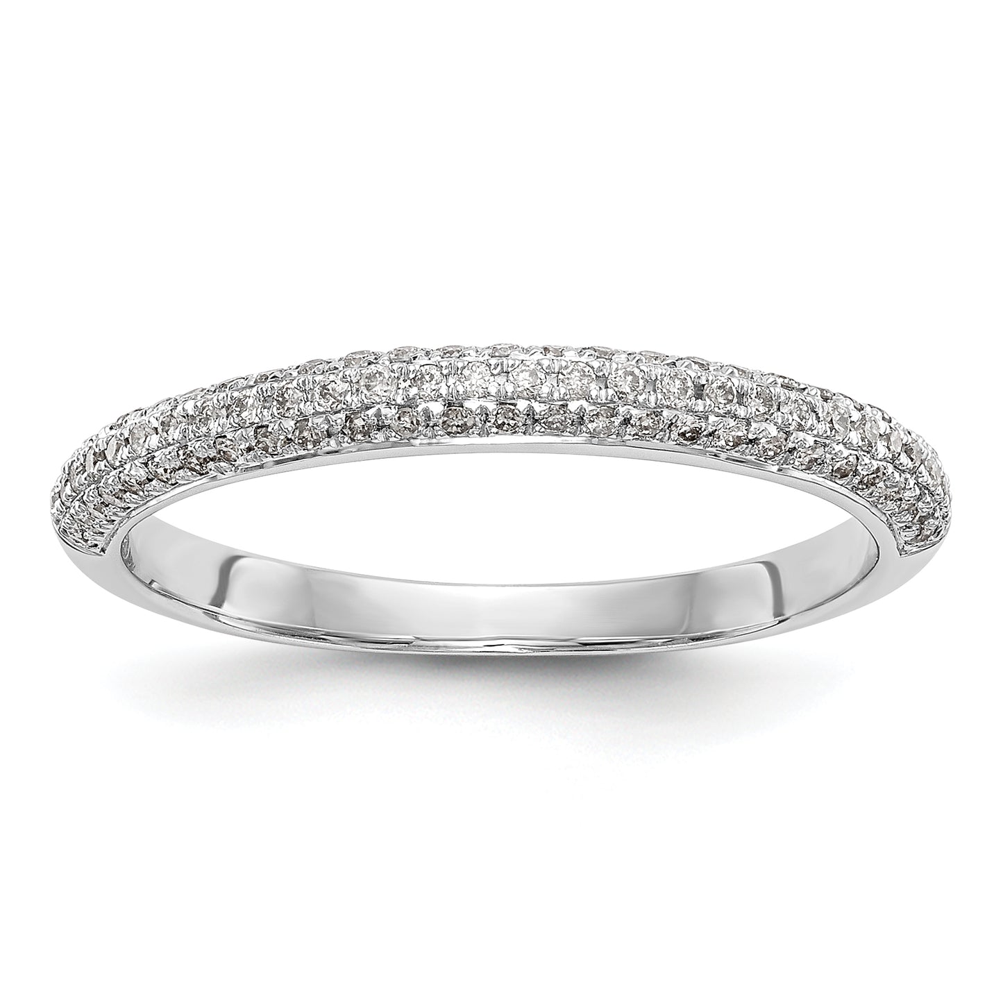 14k White Gold Diamond Wedding Band