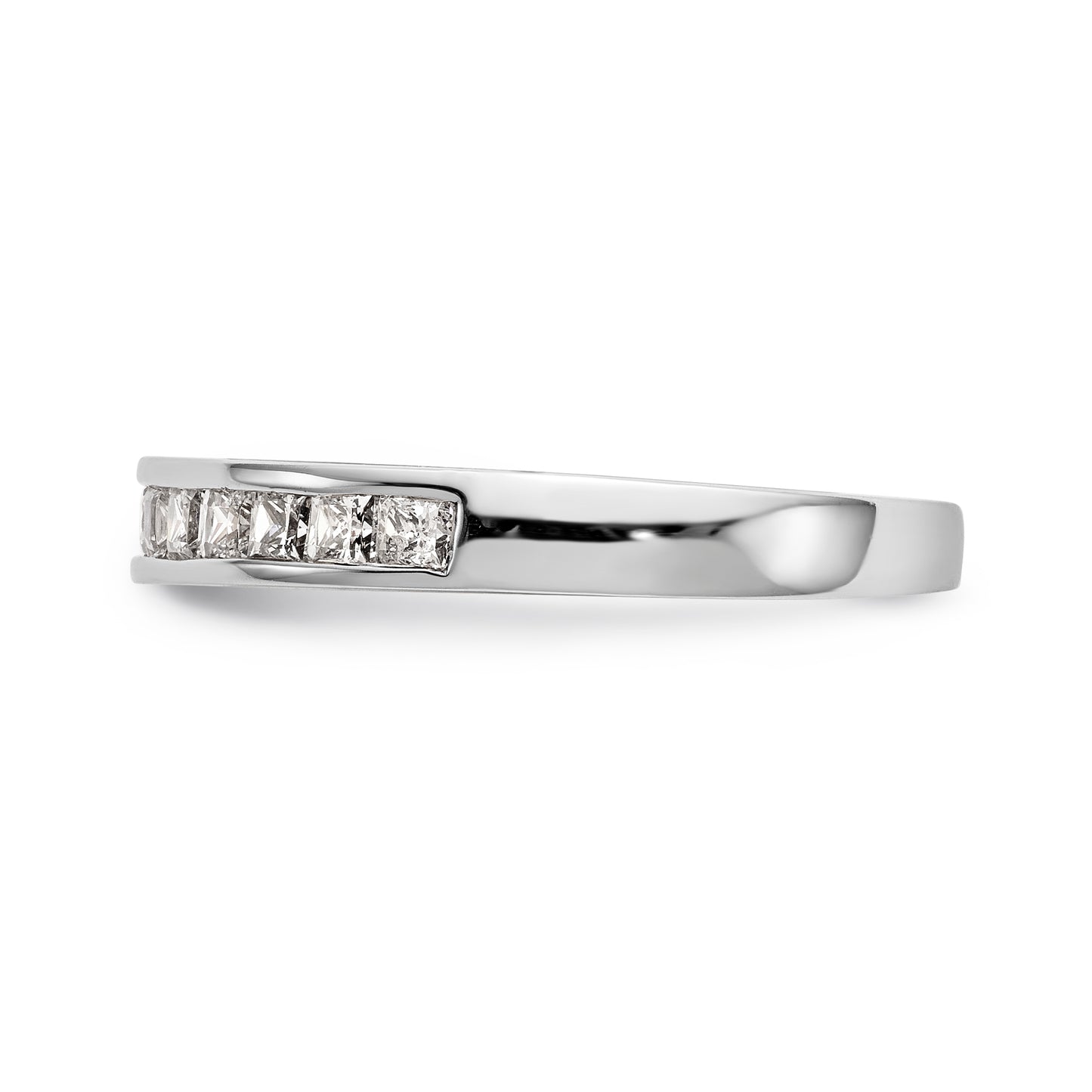 14k White Gold Diamond Wedding Band