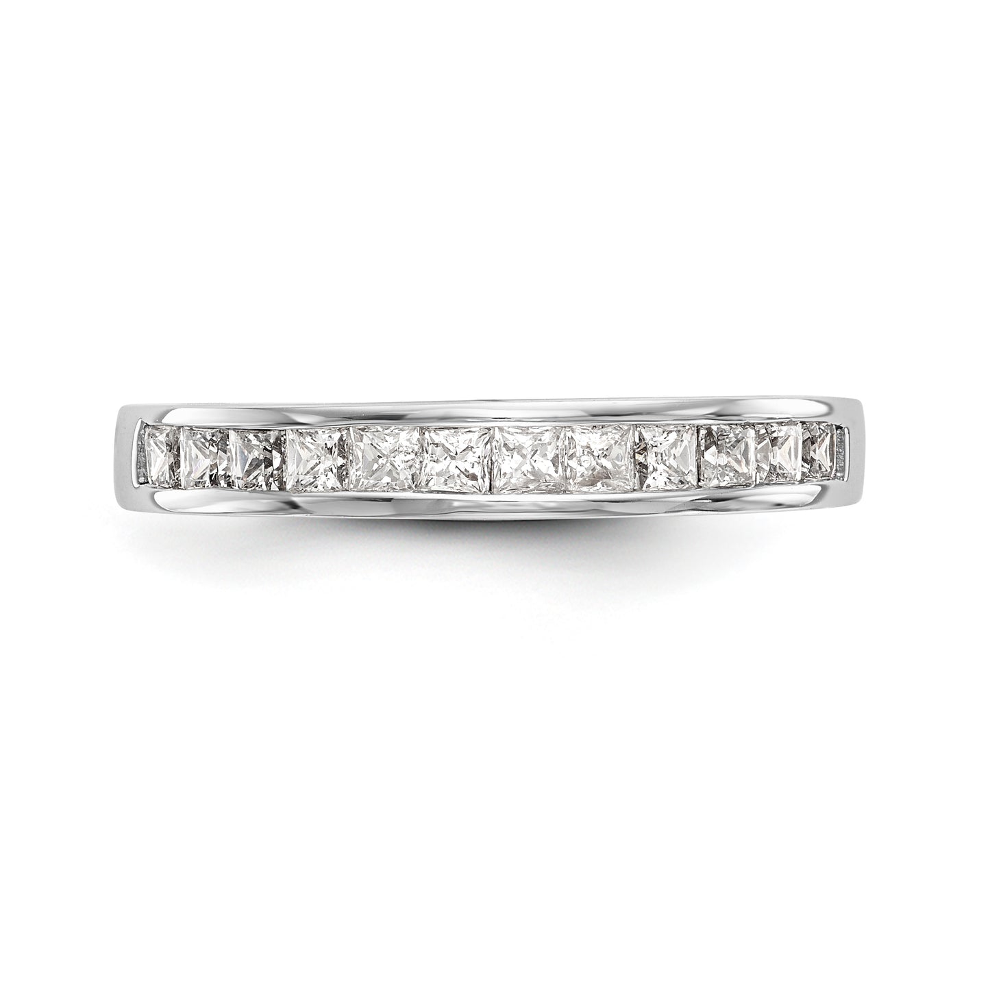 14k White Gold Diamond Wedding Band