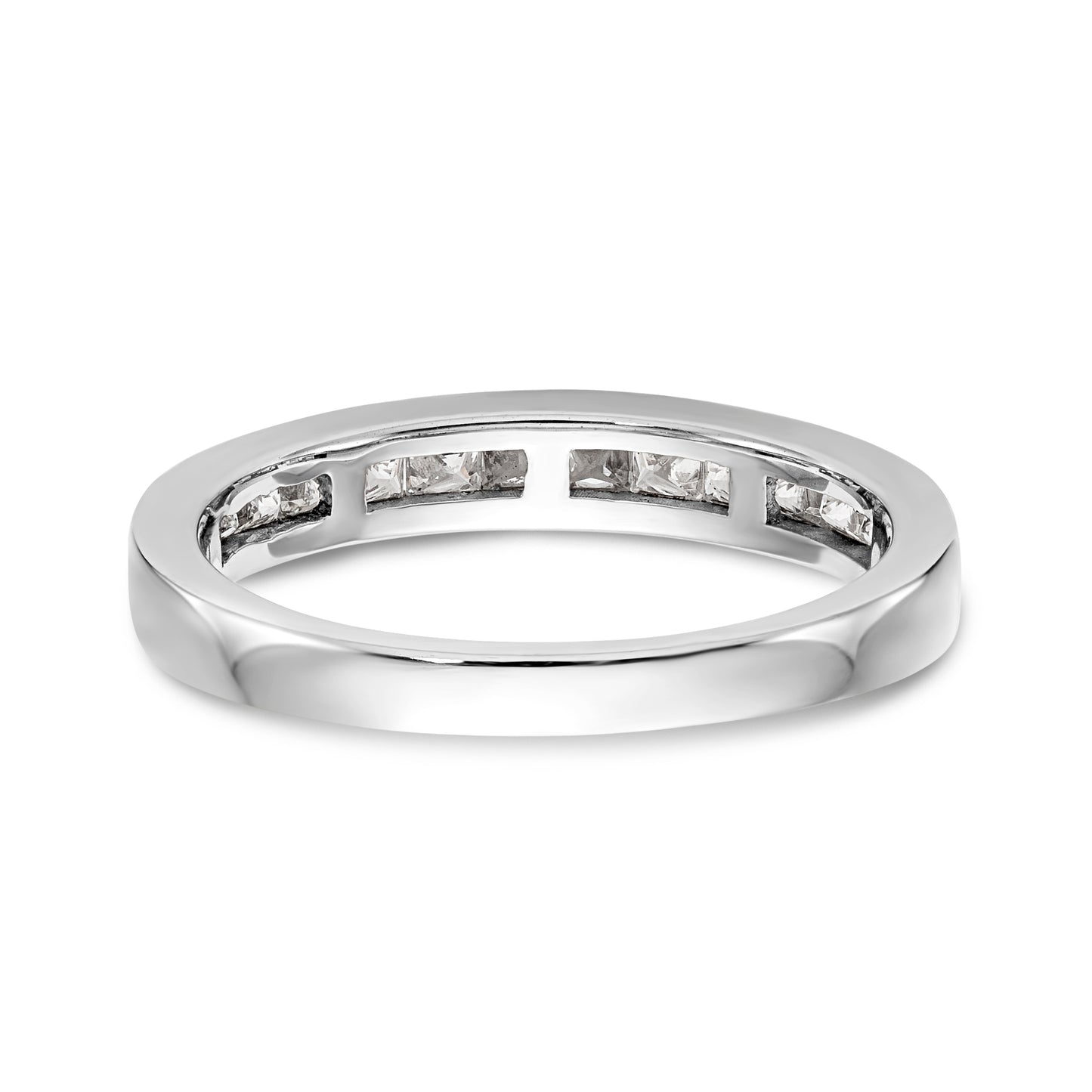 14k White Gold Diamond Wedding Band