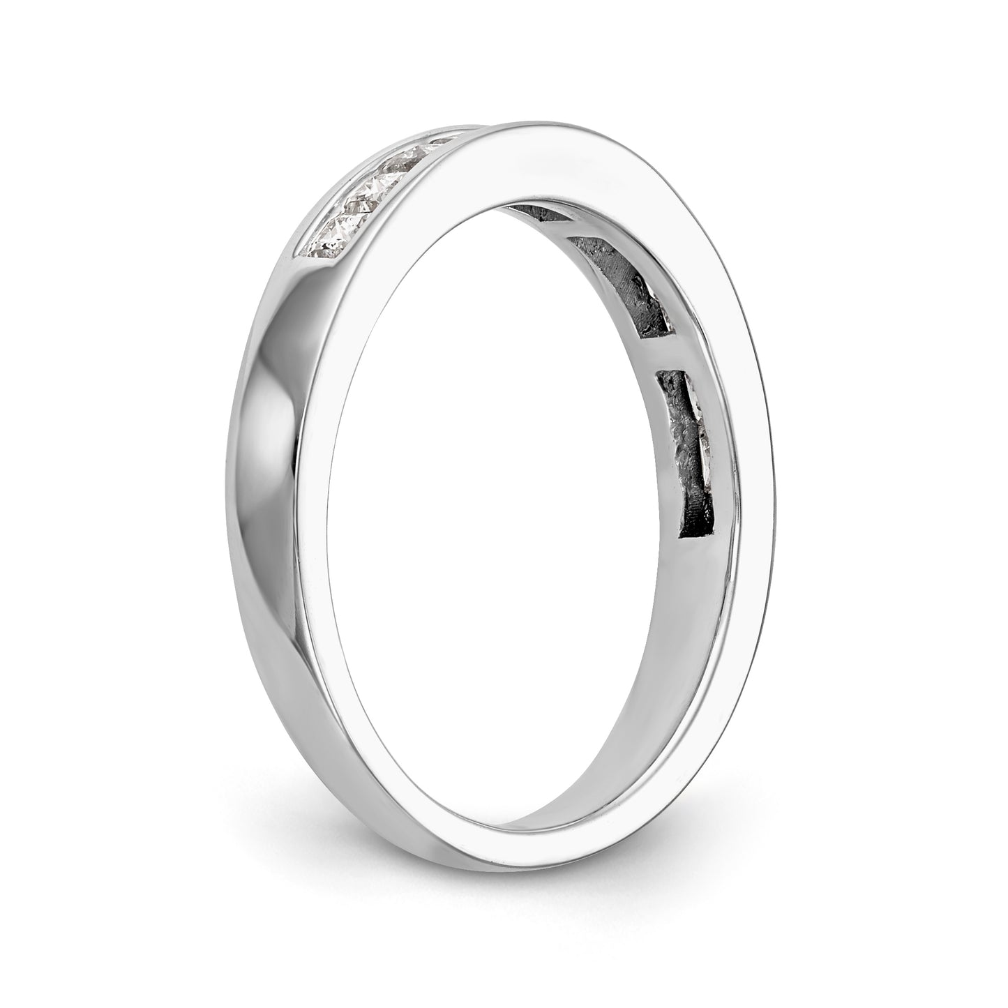 14k White Gold Diamond Wedding Band