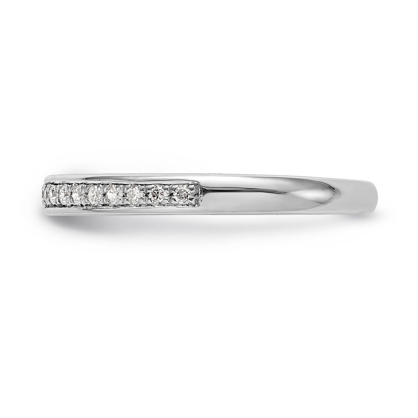 14k White Gold Diamond Wedding Band