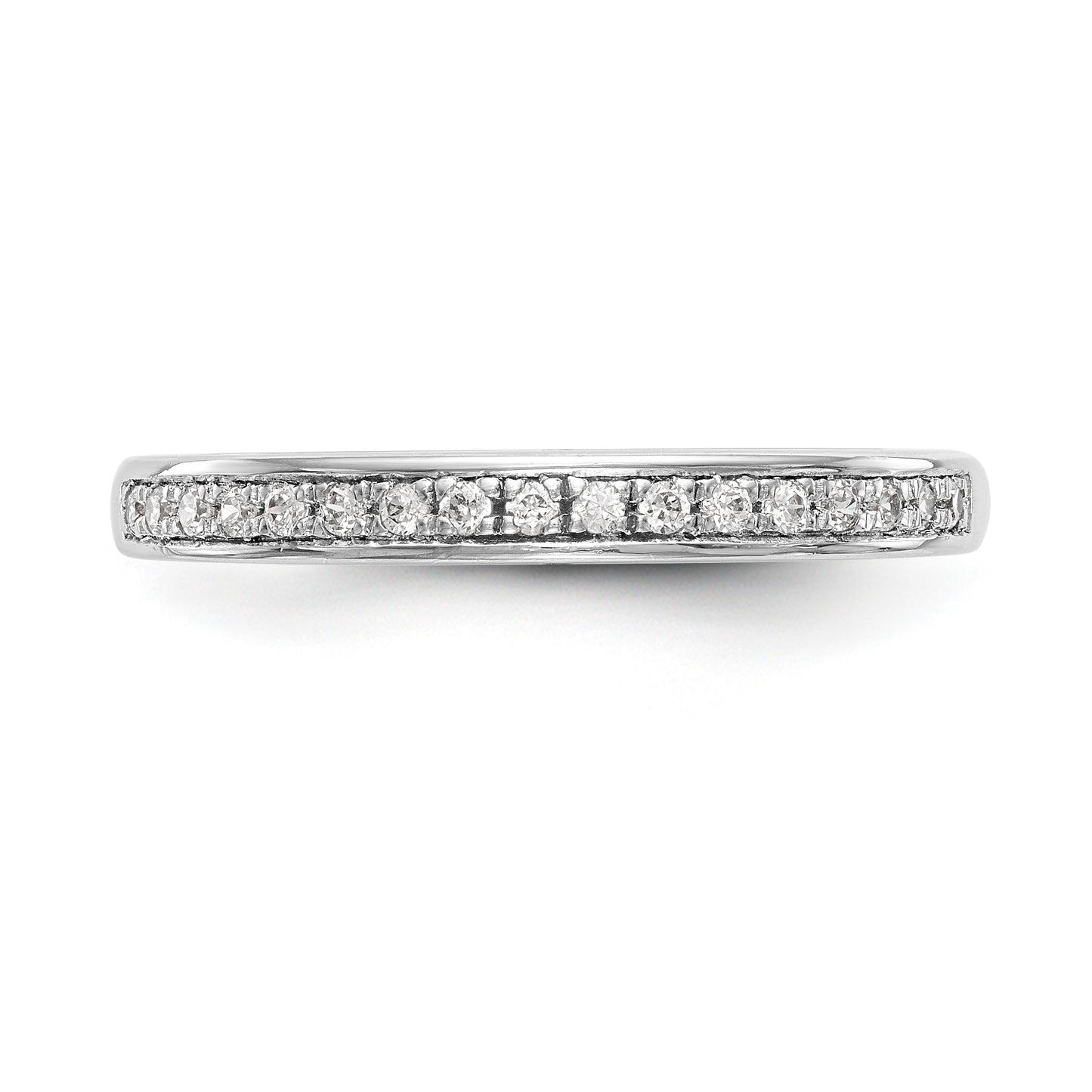 14k White Gold Diamond Wedding Band