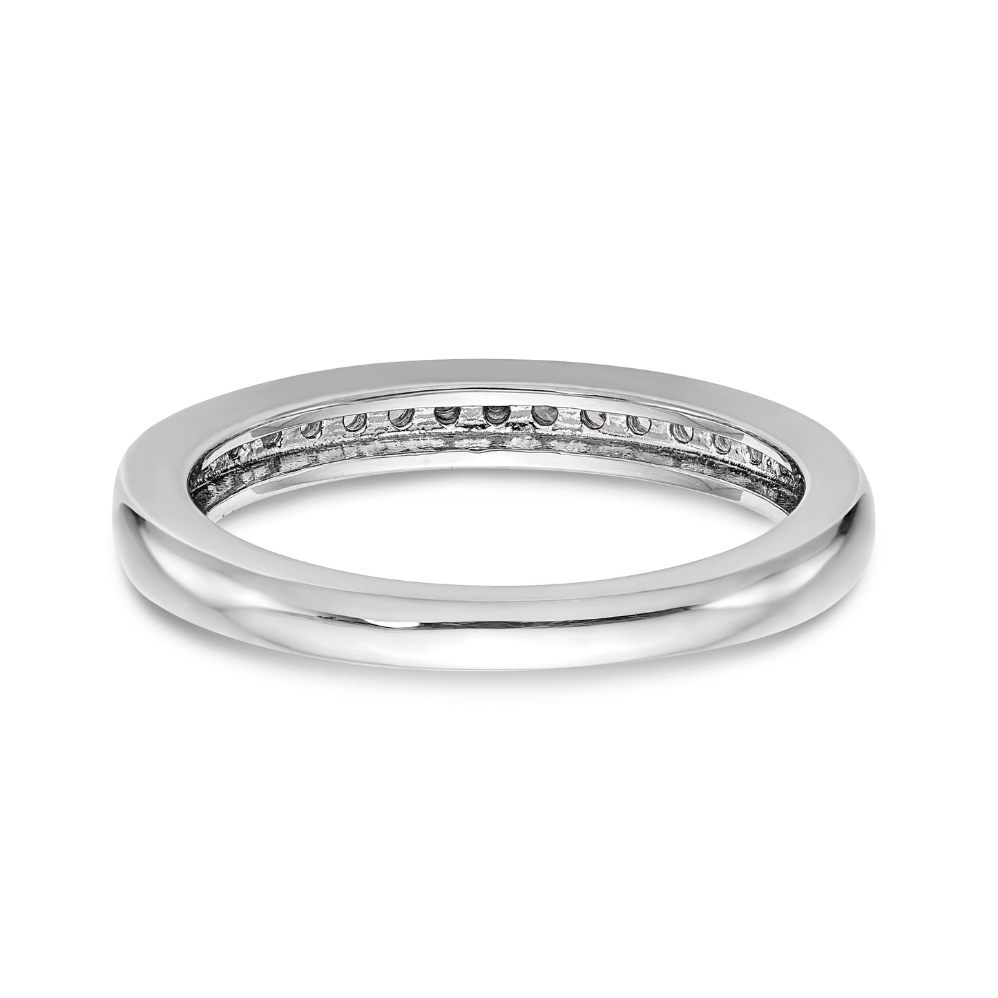 14k White Gold Diamond Wedding Band