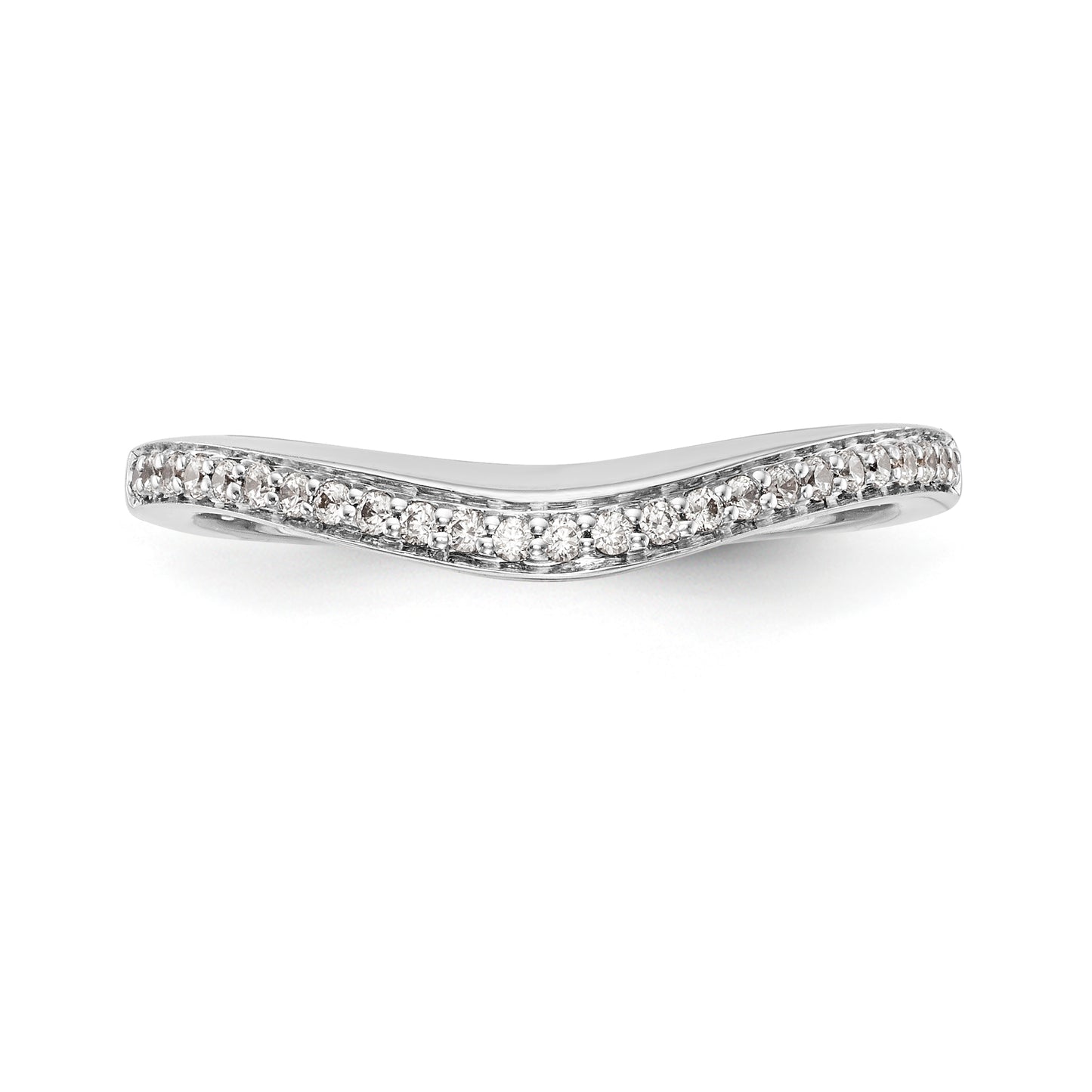 14k White Gold Diamond Wedding Band