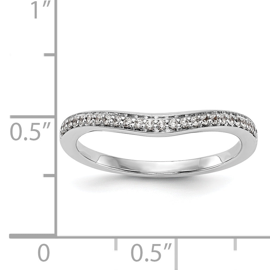 14k White Gold Diamond Wedding Band