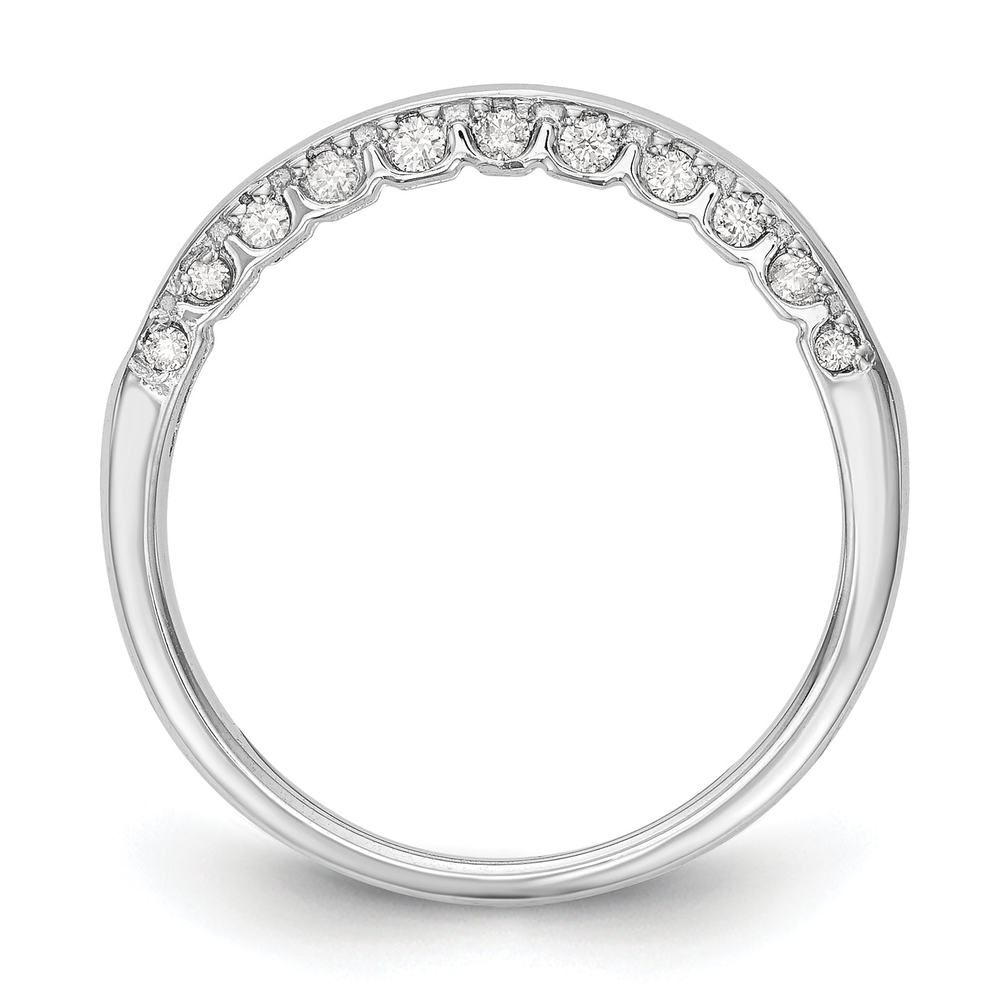 14k White Gold Diamond Wedding Band