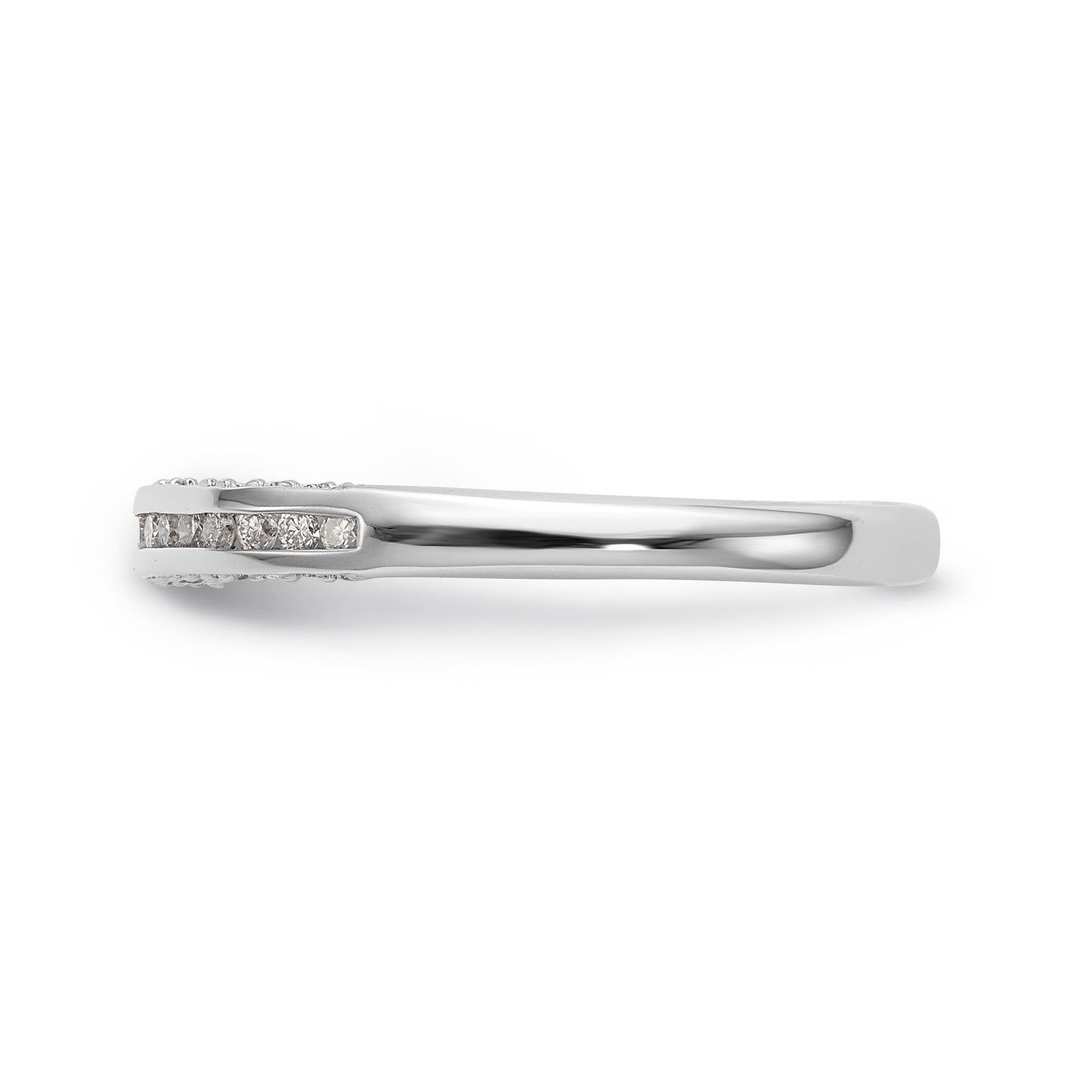 14k White Gold Diamond Wedding Band