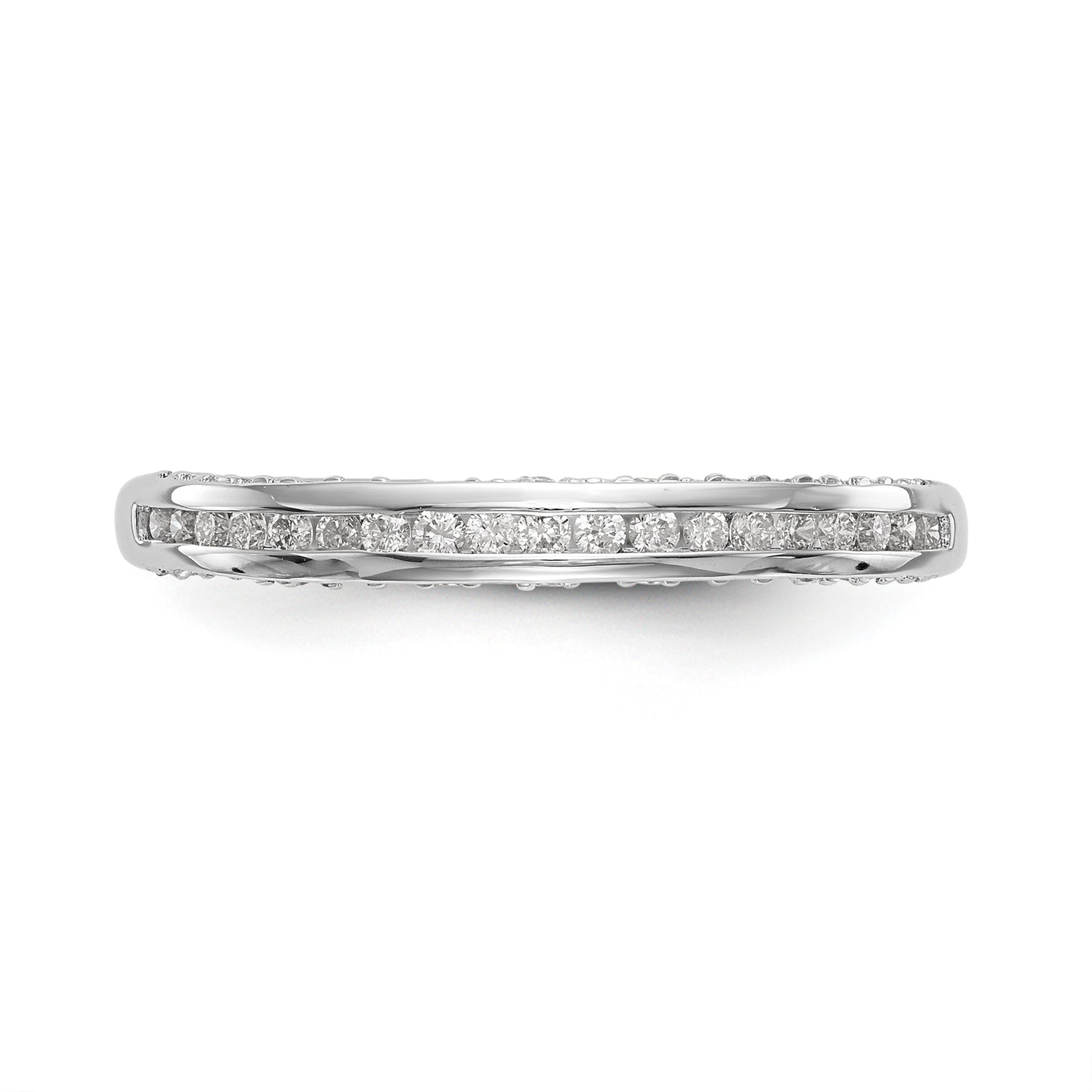 14k White Gold Diamond Wedding Band