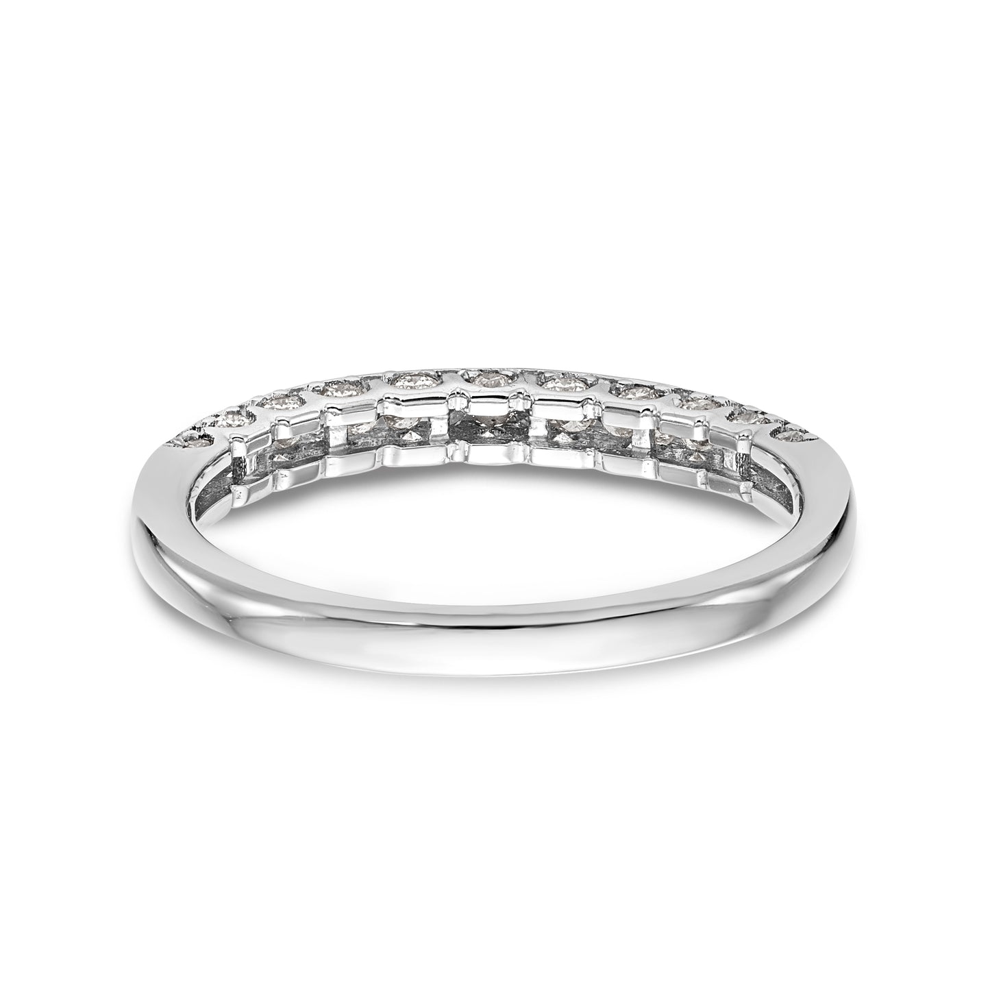 14k White Gold Diamond Wedding Band