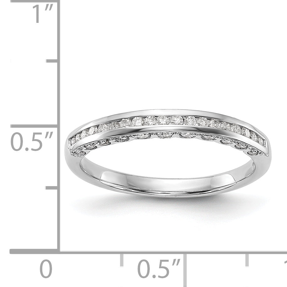 14k White Gold Diamond Wedding Band