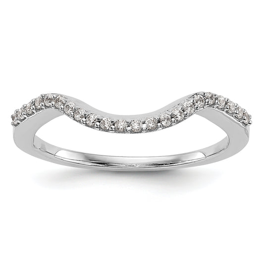 14k White Gold Diamond Wedding Band