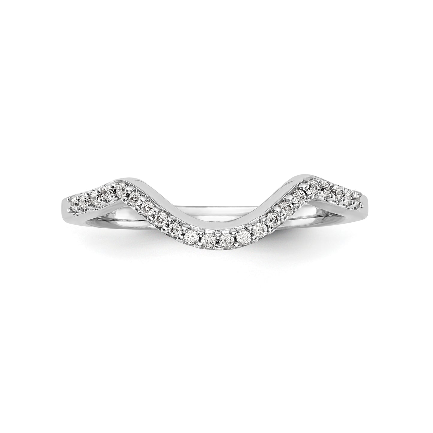 14k White Gold Diamond Wedding Band