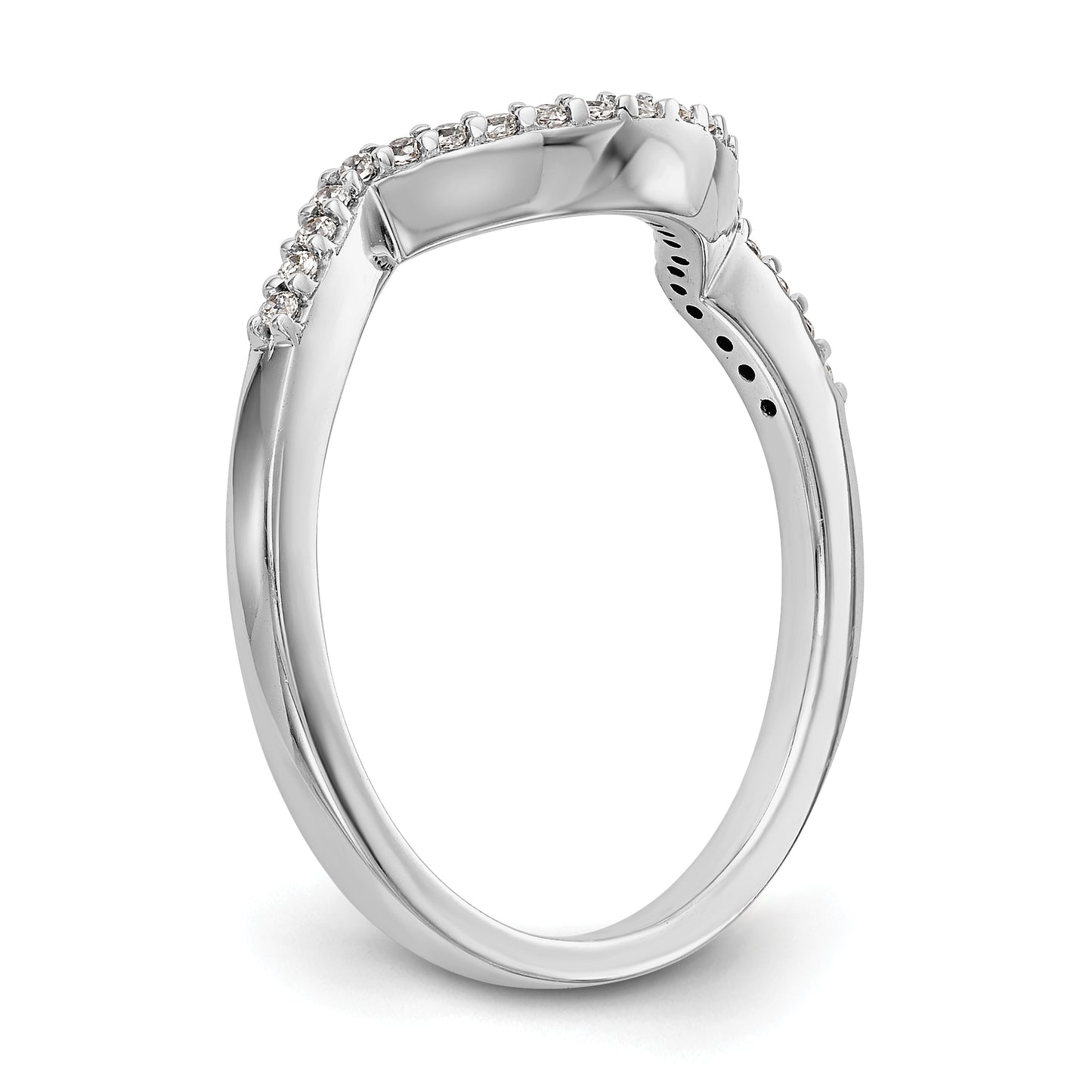 14k White Gold Diamond Wedding Band