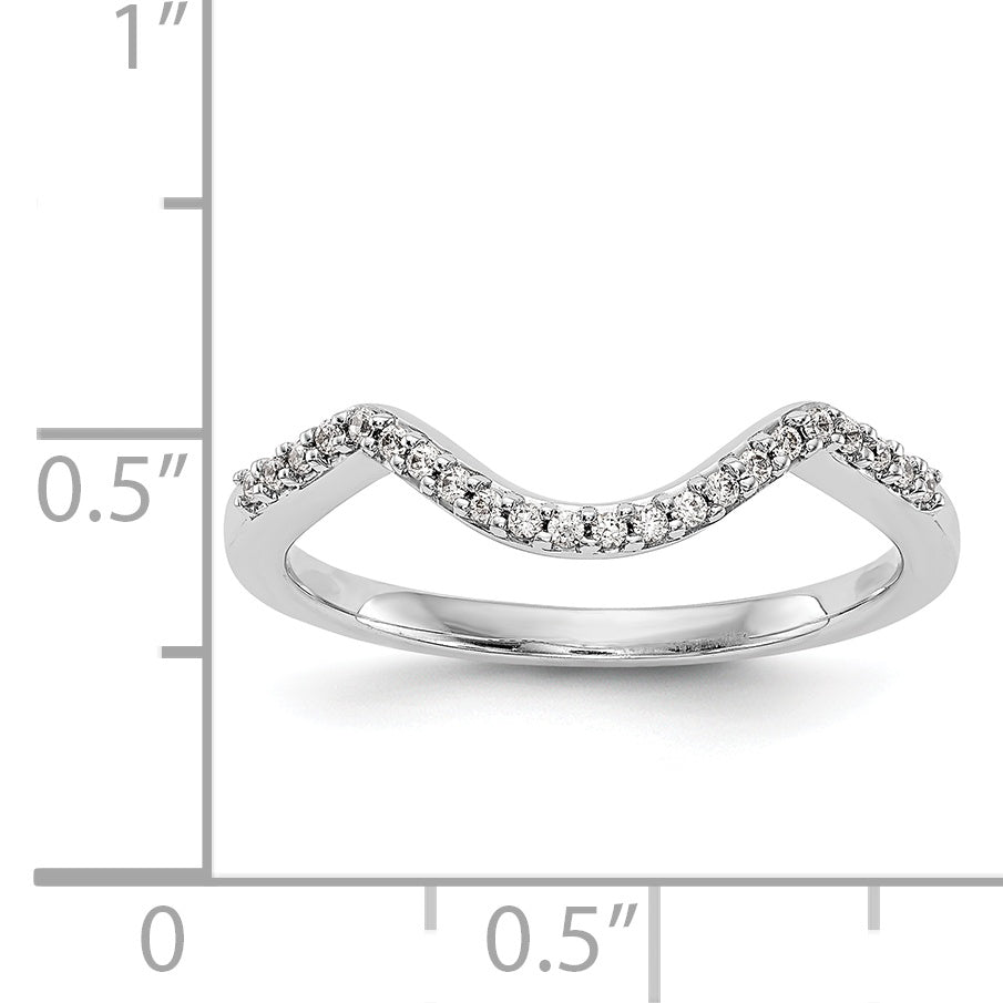 14k White Gold Diamond Wedding Band