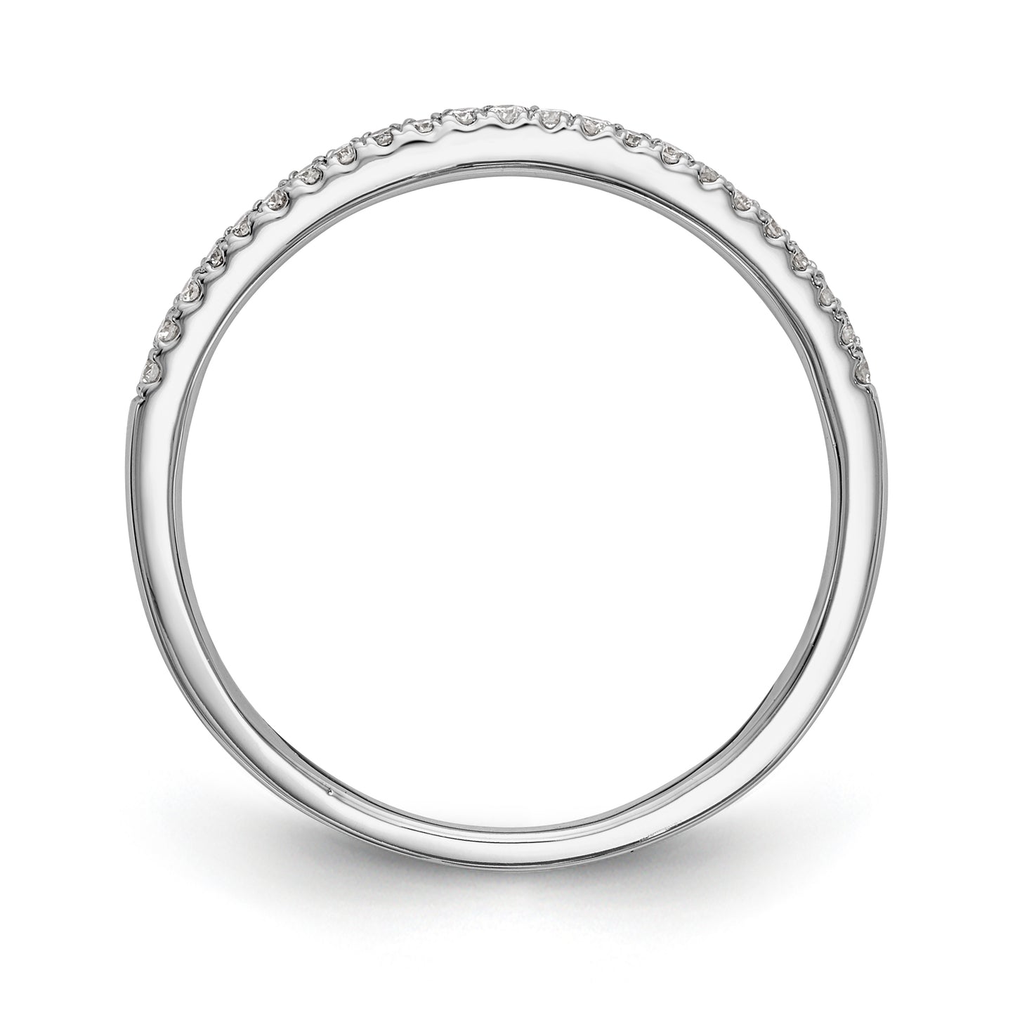 14K White Gold Diamond Wedding Band