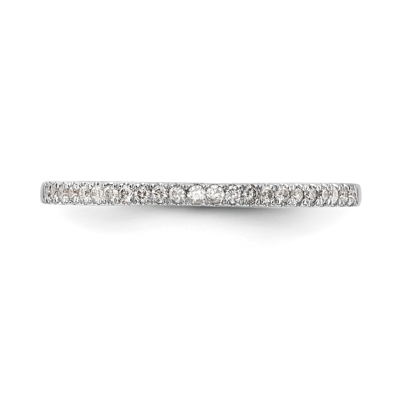 14K White Gold Diamond Wedding Band