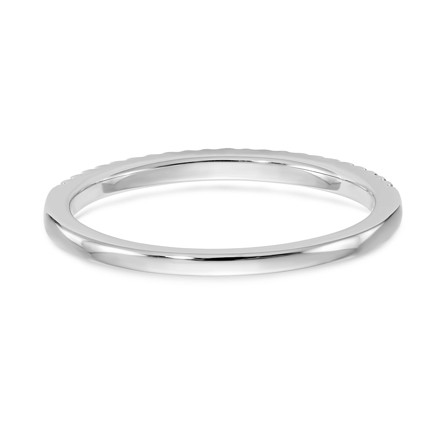 14K White Gold Diamond Wedding Band