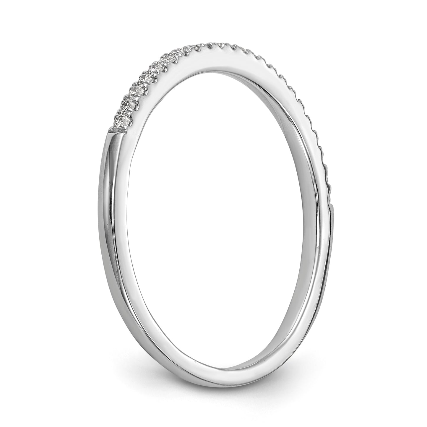 14K White Gold Diamond Wedding Band