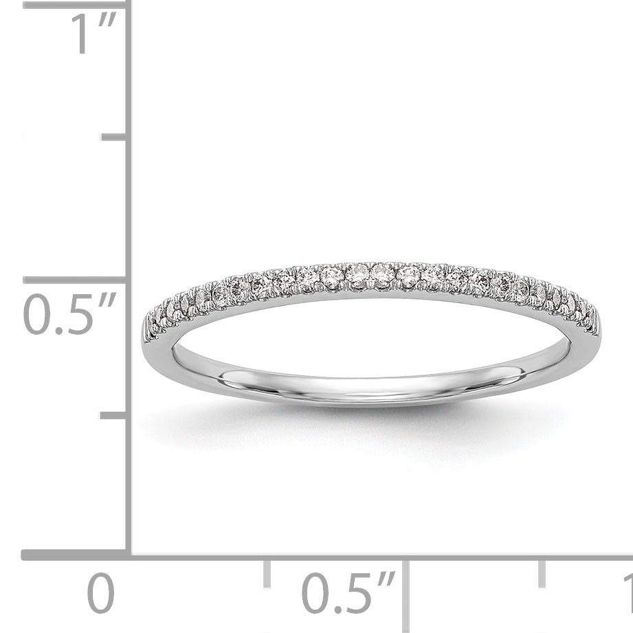 14K White Gold Diamond Wedding Band