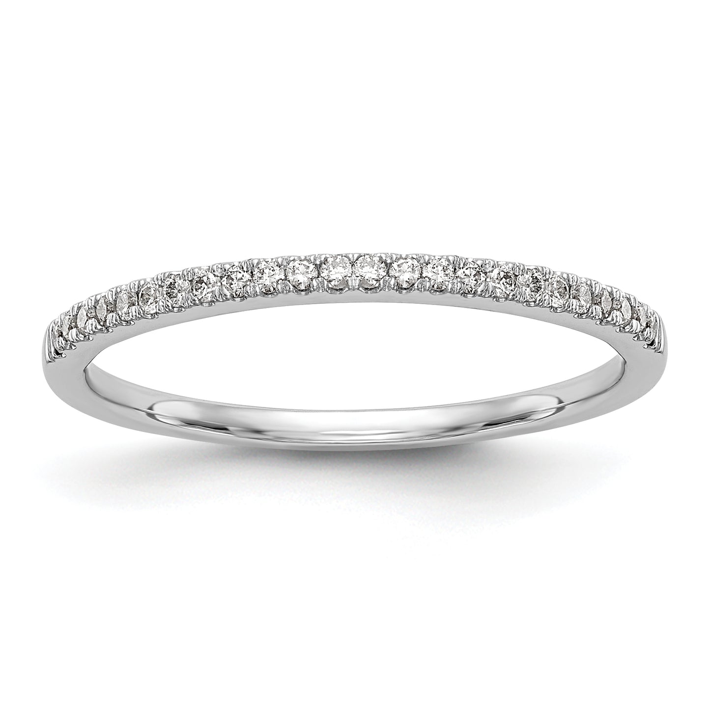 14K White Gold Diamond Wedding Band